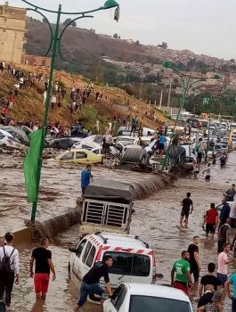 الامطار في مدينة قسنطينة الجزائرية 