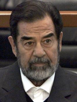 رايس وصدام حسين 