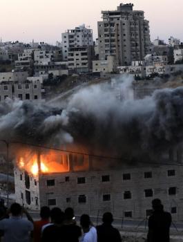 تفجير بناية في القدس 