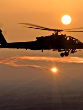 Egyptian helicopter in Sinai