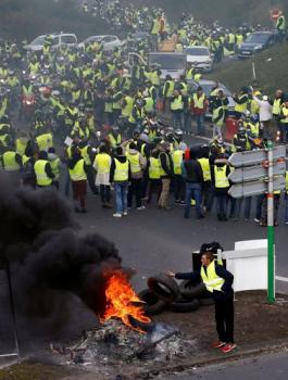 التظاهرات في فرنسا 