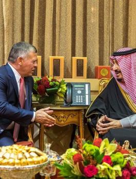 الملك الاردني والملك السعودي 