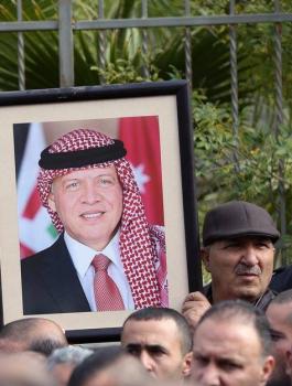 مسيرات في فلسطين ضد الارهاب في الاردن 