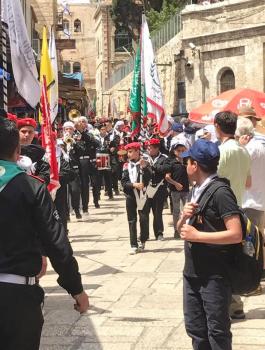 استعراض كشفي في القدس 