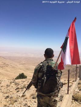 الجيش اللبناني يرفع علم البلاد بأعلى قمم في المناطق المحررة من "داعش"