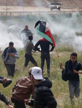 اصابات في مسيرات العودة بغزة 