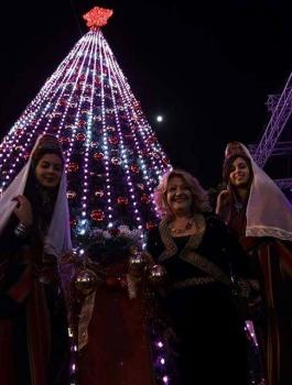 اضاءة شجرة الميلاد في بيت لحم 