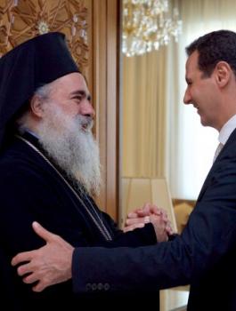 عطا الله حنا وبشار الاسد 