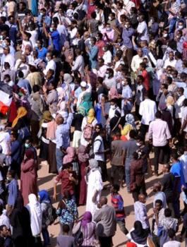 التظاهرة في السودان 