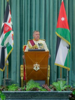 العاهل الاردني والشعب الفلسطيني 