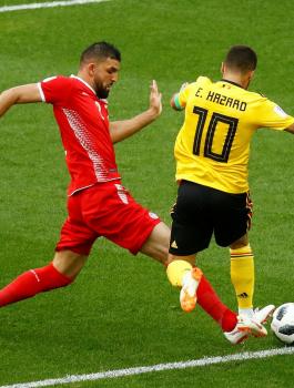 ضربة جزاء لبلجيكا امام تونس 