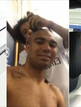 لاعبو ريال مدريد يحلقون شعرهم 