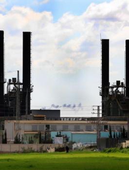 محطة الشركة الفلسطينية للكهرباء بغزة