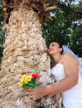 نساء يتزوجن الأشجار