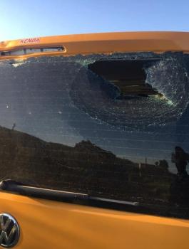 تحطيم مركبات الفلسطينيين في حوارة 