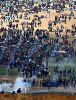 مسيرة العودة الكبرى في غزة 