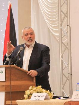 هنية والحصار الاسرائيلي على غزة 