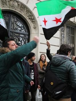 مظاهرات داعمة لحلب 