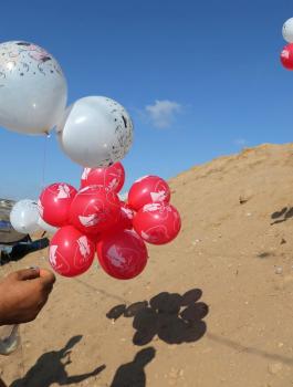 بالونات غزة الحارقة 