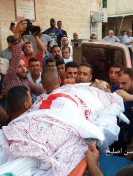 استشهاد ضابط اسعاف فلسطيني في غزة 