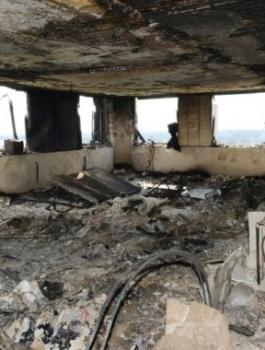 اكتشاف غرفة من برج لندن المحترق بداخلها 42 جثة متفحمة