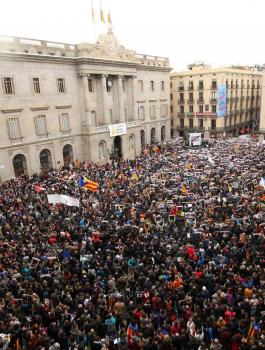 تظاهرات في كتالونيا 