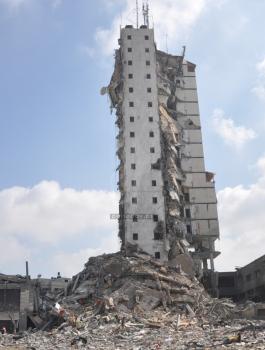 اعادة ترميم ابراج سكنية في غزة 