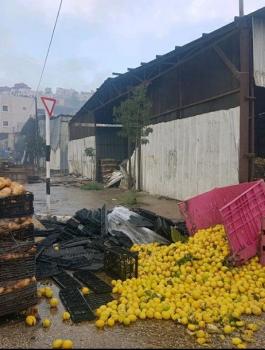 خسائر حريق سوق الخضار في بيتا جنوب نابلس مليون ونصف المليون شيقل