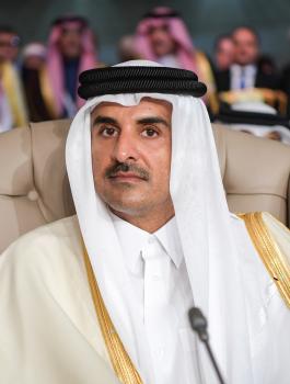 امير قطر وفلسطين 