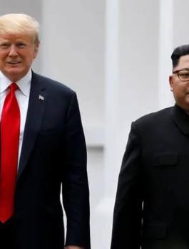 ترامب والزعيم الكوري الشمالي 