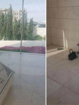 اعتصام فدوى البرغوثي داخل ضريح عرفات 