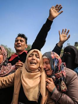 تشييع جثامين الشهداء الفلسطينيين في غزة 