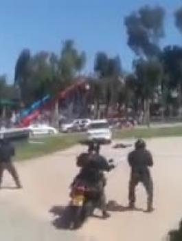 اعدام فلسطيني امام طلاب يهود 