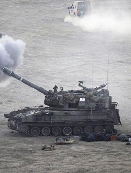 قصف مدفعي اسرائيلي على غزة 