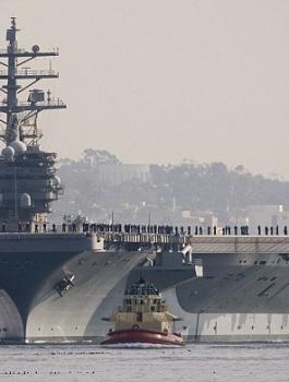 حاملة طائرات امريكية في السواحل الكورية 