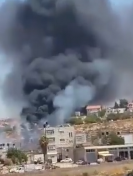 حريق في مستوطنة بيت ايل 