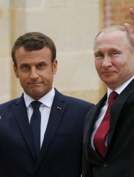 بوتين والرئيس الفرنسي 