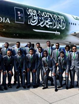 عطل في طائرة المنتخب السعودي بروسيا 