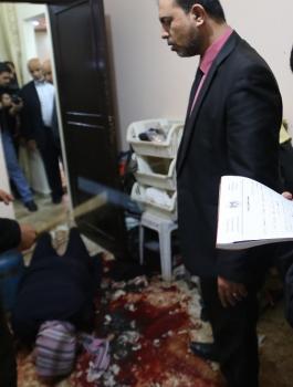 قاتل المغدورة ابو حسنين من غزة يمثل جريمته