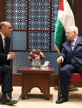 عباس ووزير شؤون الخارجية الاردني 