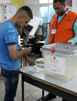 نسبة الاقتراع في الانتخابات المحلية الفلسطينية 