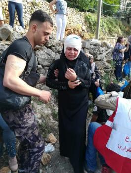 إصابة 20 مواطناً بانقلاب باص ركاب في عين عريك غرب رام الله