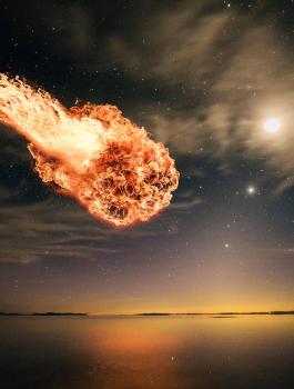 نيزك قادم الىة الارض 