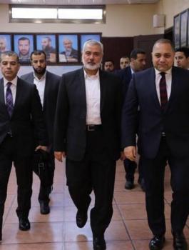 الوفد الامني المصري وهنية 