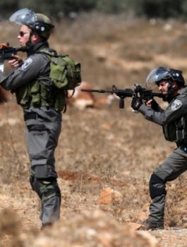 Israeli soldiers West Bank shooting (AFP)_0