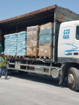 ادخال شاحنات عبر معبر كرم ابو سالم 