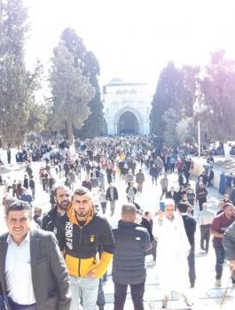 صلاة الجمعة في رحاب الأقصى 