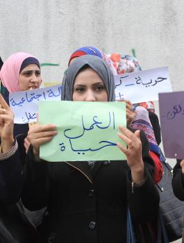 العاطلين عن العمل في غزة 