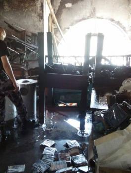  إخلاء 100 مواطن جراء حريق اندلع في أحد المطاعم بمدينة بيت جالا 