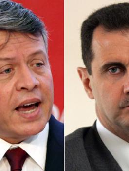 العاهل الاردني وبشار الاسد